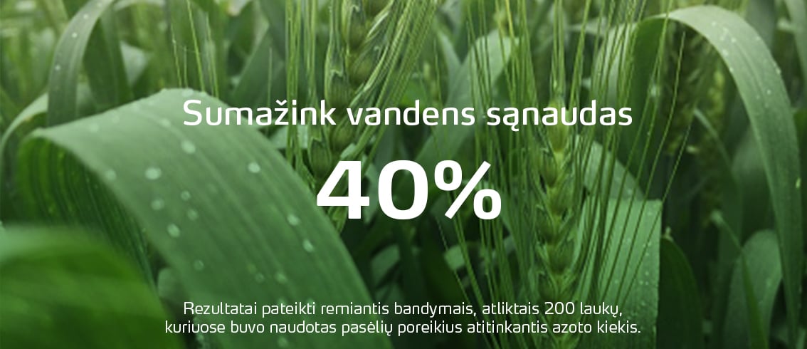 Decrease water use by 40%