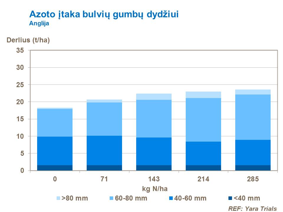 Effect on Tuber Size